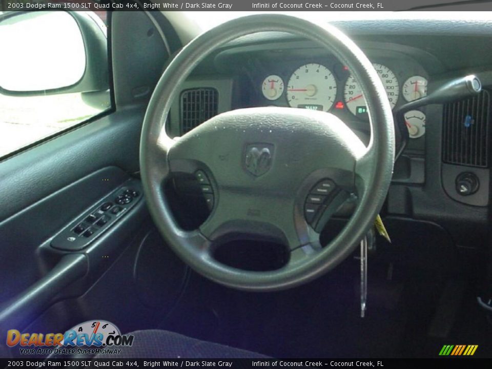 2003 Dodge Ram 1500 SLT Quad Cab 4x4 Bright White / Dark Slate Gray Photo #16