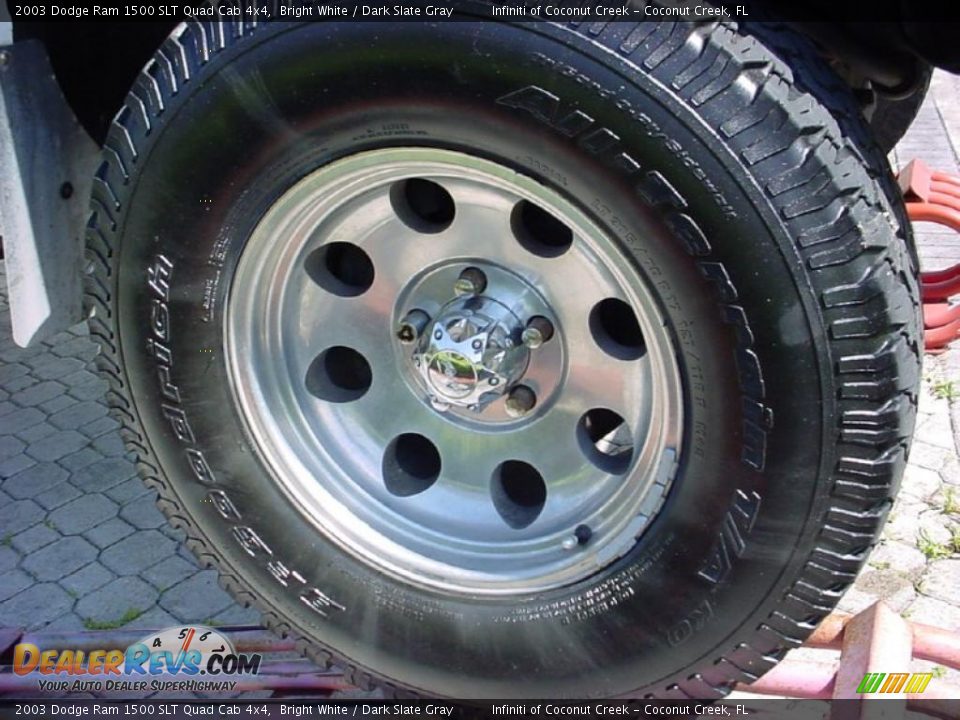 2003 Dodge Ram 1500 SLT Quad Cab 4x4 Bright White / Dark Slate Gray Photo #19