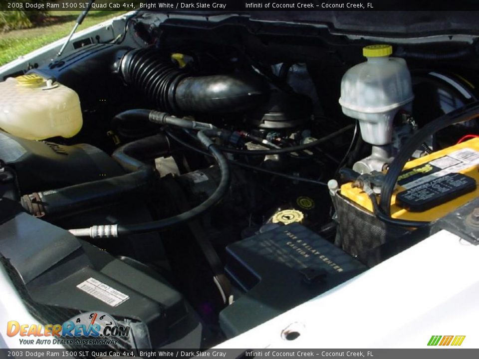 2003 Dodge Ram 1500 SLT Quad Cab 4x4 Bright White / Dark Slate Gray Photo #20
