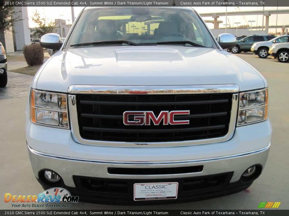 2010 GMC Sierra 1500 SLE Extended Cab 4x4 Summit White / Dark Titanium/Light Titanium Photo #5