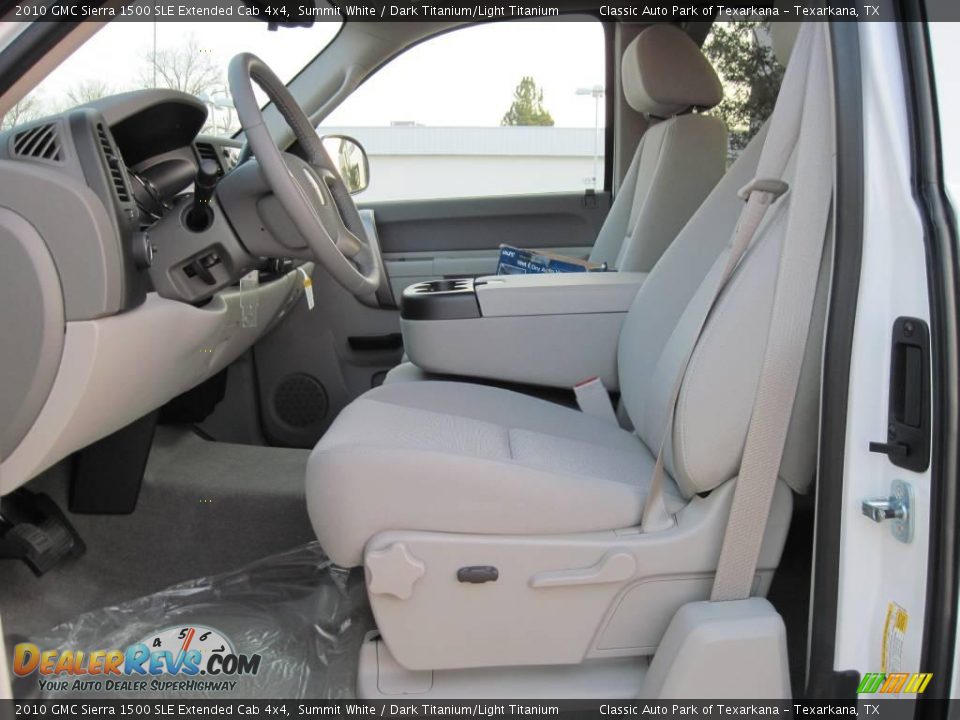 2010 GMC Sierra 1500 SLE Extended Cab 4x4 Summit White / Dark Titanium/Light Titanium Photo #7