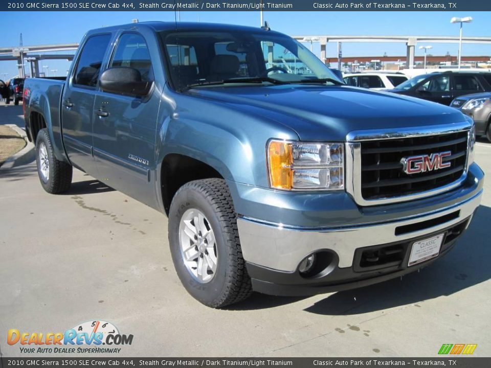 2010 GMC Sierra 1500 SLE Crew Cab 4x4 Stealth Gray Metallic / Dark Titanium/Light Titanium Photo #2