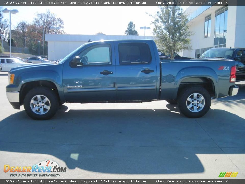 2010 GMC Sierra 1500 SLE Crew Cab 4x4 Stealth Gray Metallic / Dark Titanium/Light Titanium Photo #3