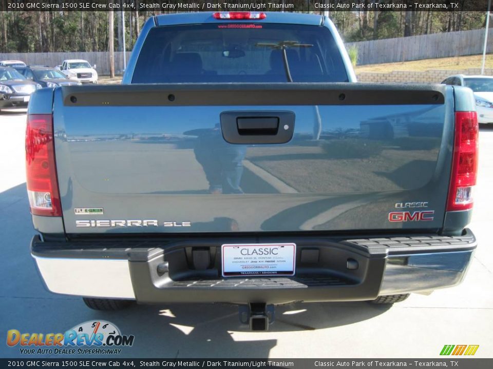 2010 GMC Sierra 1500 SLE Crew Cab 4x4 Stealth Gray Metallic / Dark Titanium/Light Titanium Photo #6