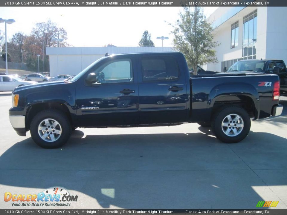 2010 GMC Sierra 1500 SLE Crew Cab 4x4 Midnight Blue Metallic / Dark Titanium/Light Titanium Photo #3