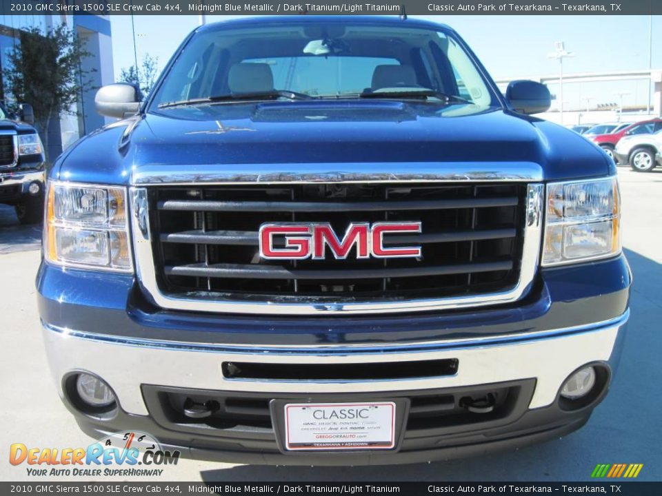2010 GMC Sierra 1500 SLE Crew Cab 4x4 Midnight Blue Metallic / Dark Titanium/Light Titanium Photo #5