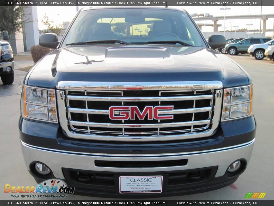 2010 GMC Sierra 1500 SLE Crew Cab 4x4 Midnight Blue Metallic / Dark Titanium/Light Titanium Photo #5