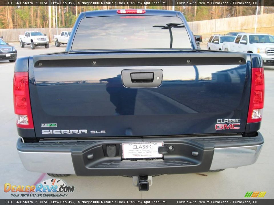 2010 GMC Sierra 1500 SLE Crew Cab 4x4 Midnight Blue Metallic / Dark Titanium/Light Titanium Photo #6