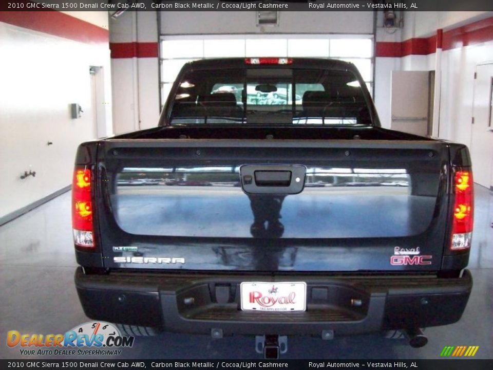2010 GMC Sierra 1500 Denali Crew Cab AWD Carbon Black Metallic / Cocoa/Light Cashmere Photo #4