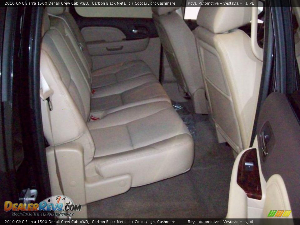 2010 GMC Sierra 1500 Denali Crew Cab AWD Carbon Black Metallic / Cocoa/Light Cashmere Photo #7