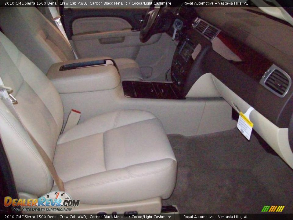 2010 GMC Sierra 1500 Denali Crew Cab AWD Carbon Black Metallic / Cocoa/Light Cashmere Photo #8