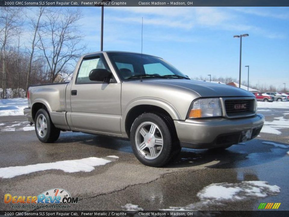 2000 GMC Sonoma SLS Sport Regular Cab Pewter Metallic / Graphite Photo #3