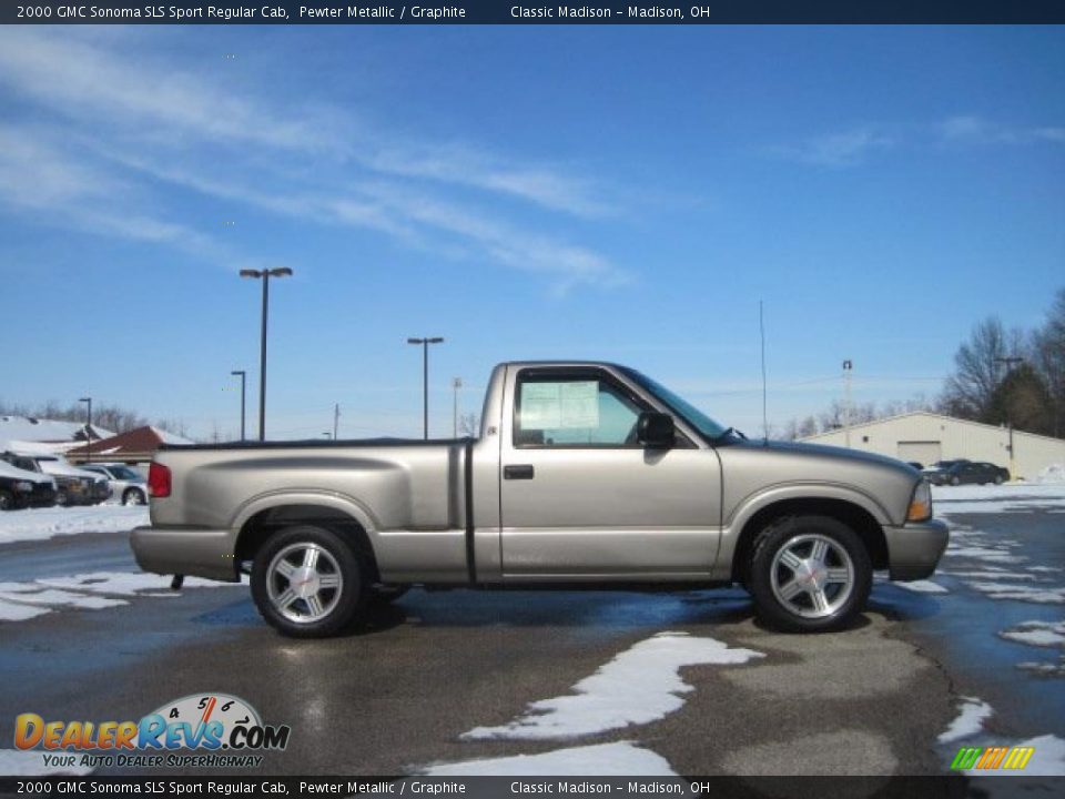 2000 GMC Sonoma SLS Sport Regular Cab Pewter Metallic / Graphite Photo #4