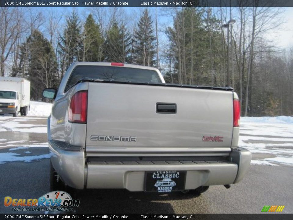2000 GMC Sonoma SLS Sport Regular Cab Pewter Metallic / Graphite Photo #5