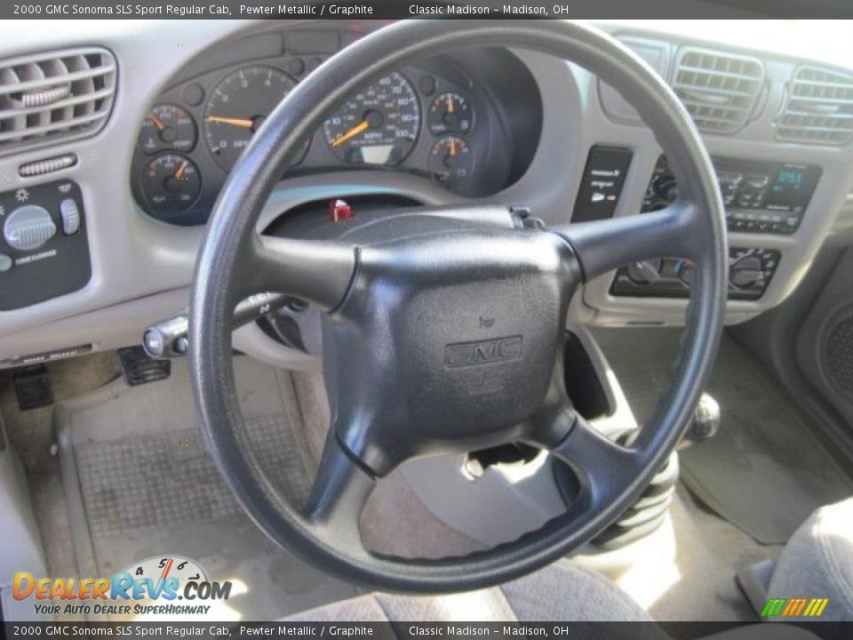 2000 GMC Sonoma SLS Sport Regular Cab Pewter Metallic / Graphite Photo #23