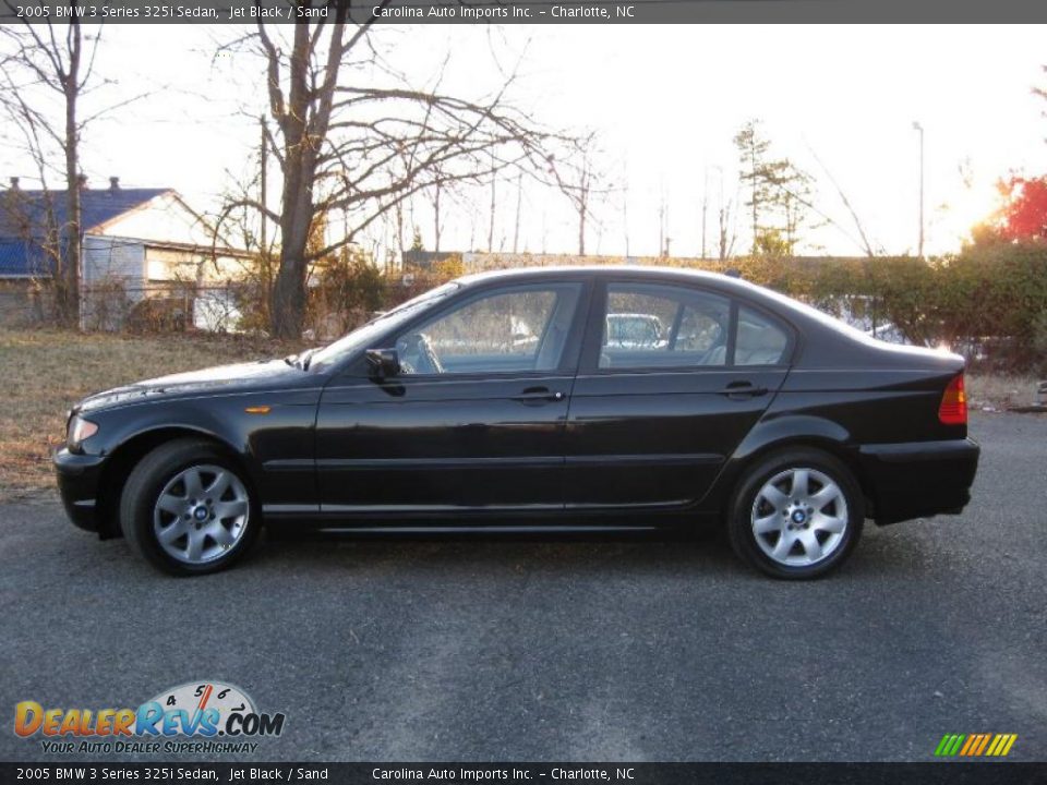 2005 BMW 3 Series 325i Sedan Jet Black / Sand Photo #5