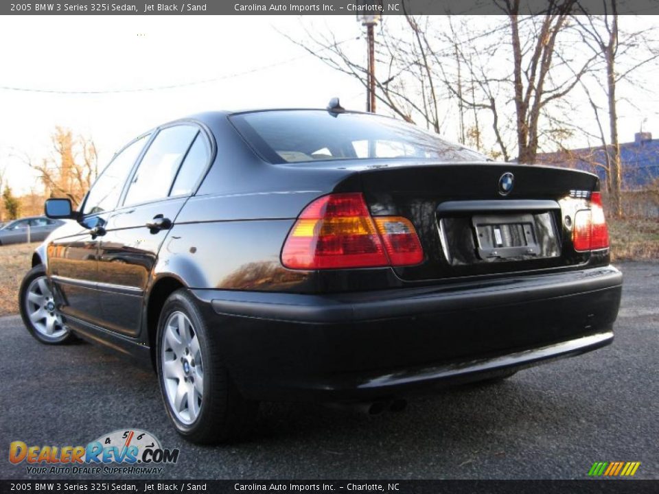 2005 BMW 3 Series 325i Sedan Jet Black / Sand Photo #6