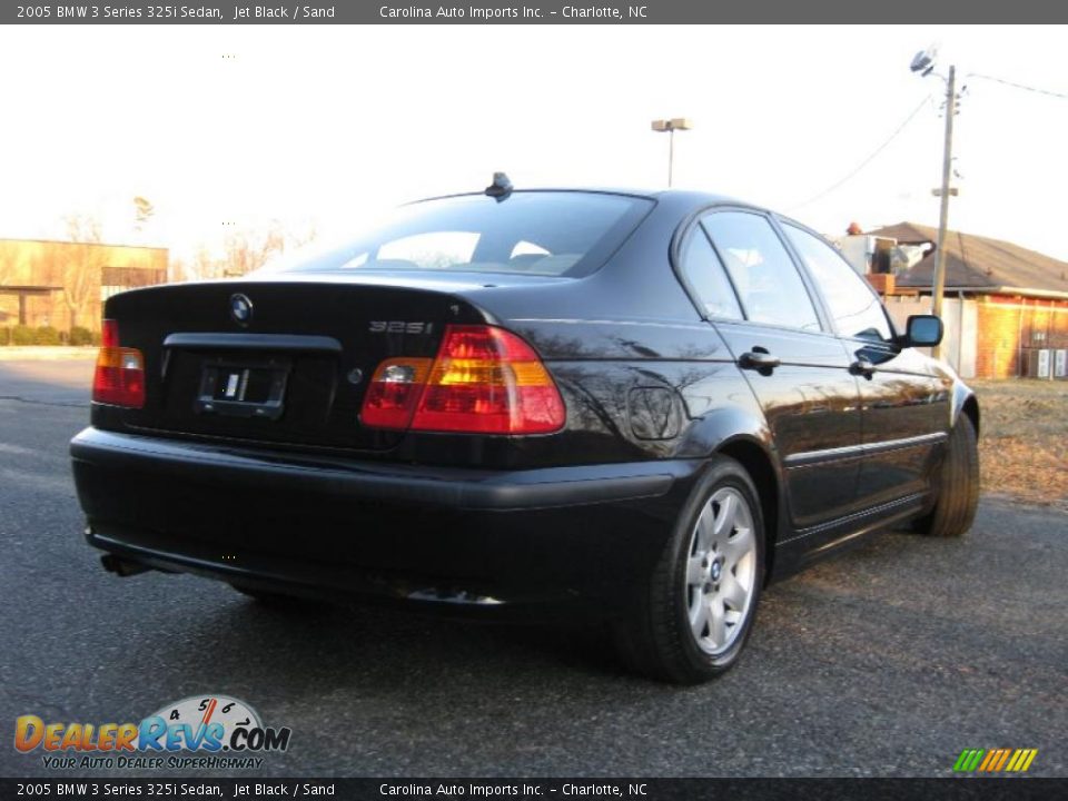 2005 BMW 3 Series 325i Sedan Jet Black / Sand Photo #8