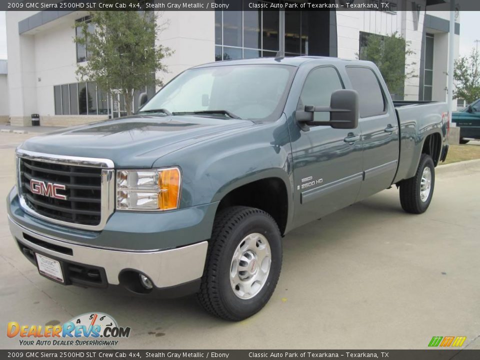2009 GMC Sierra 2500HD SLT Crew Cab 4x4 Stealth Gray Metallic / Ebony Photo #1