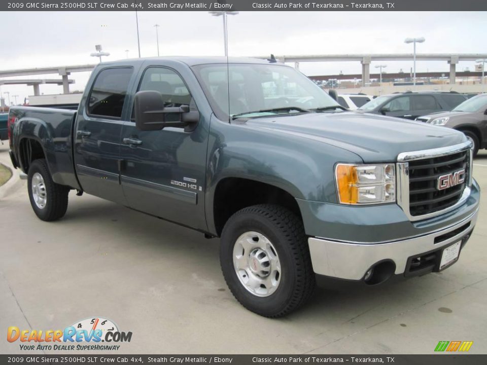 2009 GMC Sierra 2500HD SLT Crew Cab 4x4 Stealth Gray Metallic / Ebony Photo #2