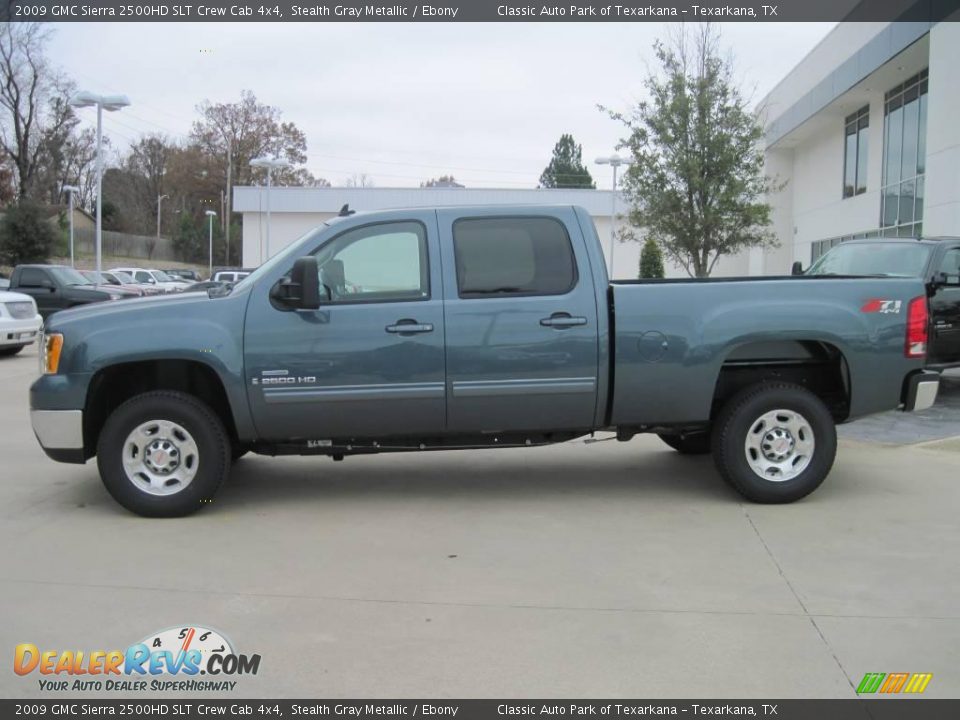 2009 GMC Sierra 2500HD SLT Crew Cab 4x4 Stealth Gray Metallic / Ebony Photo #3