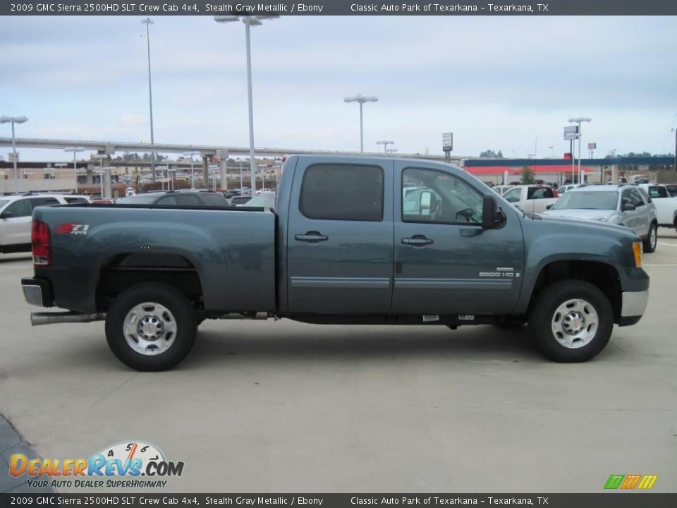 2009 GMC Sierra 2500HD SLT Crew Cab 4x4 Stealth Gray Metallic / Ebony Photo #4