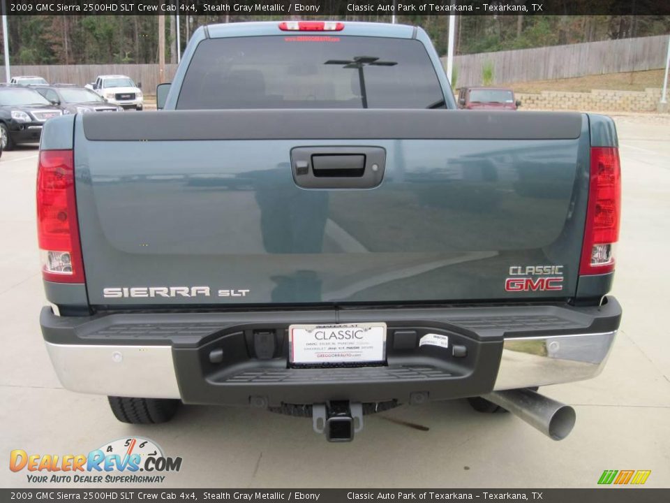 2009 GMC Sierra 2500HD SLT Crew Cab 4x4 Stealth Gray Metallic / Ebony Photo #6