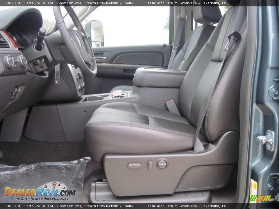 2009 GMC Sierra 2500HD SLT Crew Cab 4x4 Stealth Gray Metallic / Ebony Photo #7
