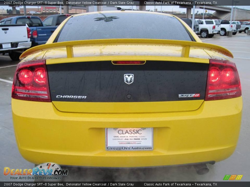 2007 Dodge Charger SRT-8 Super Bee Detonator Yellow Clearcoat / Dark Slate Gray Photo #6