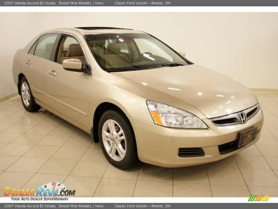 2007 Honda Accord EX Sedan Desert Mist Metallic / Ivory Photo #1