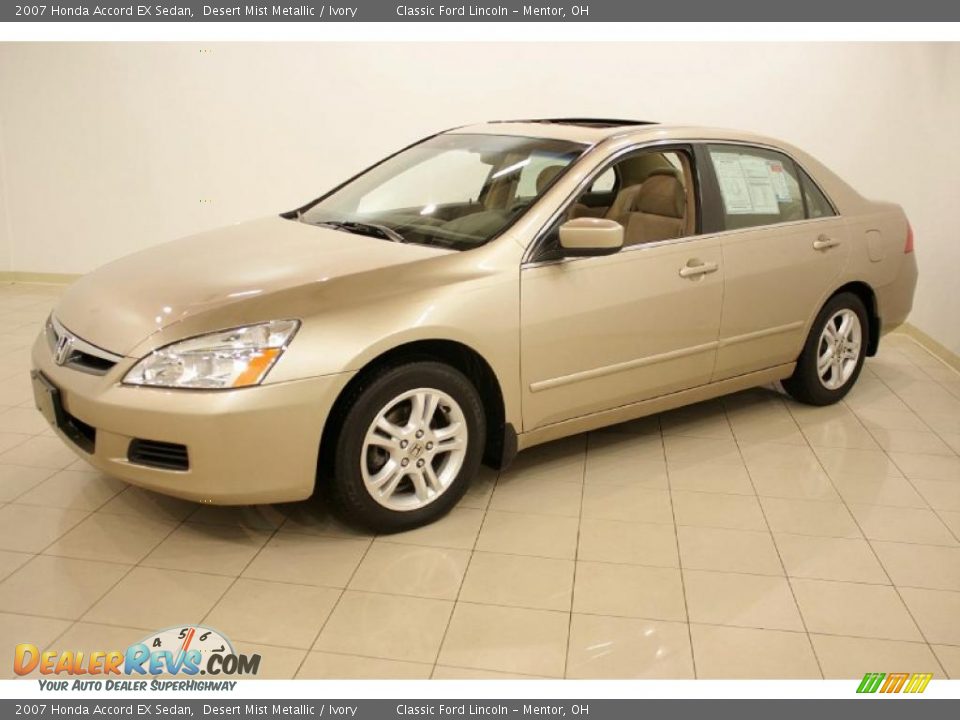 2007 Honda Accord EX Sedan Desert Mist Metallic / Ivory Photo #3
