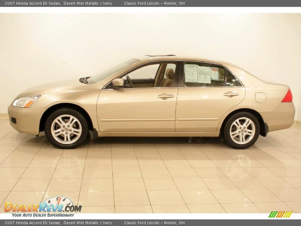 2007 Honda Accord EX Sedan Desert Mist Metallic / Ivory Photo #4