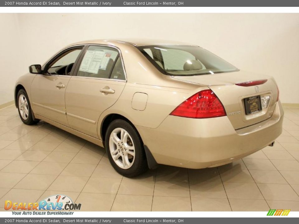 2007 Honda Accord EX Sedan Desert Mist Metallic / Ivory Photo #5