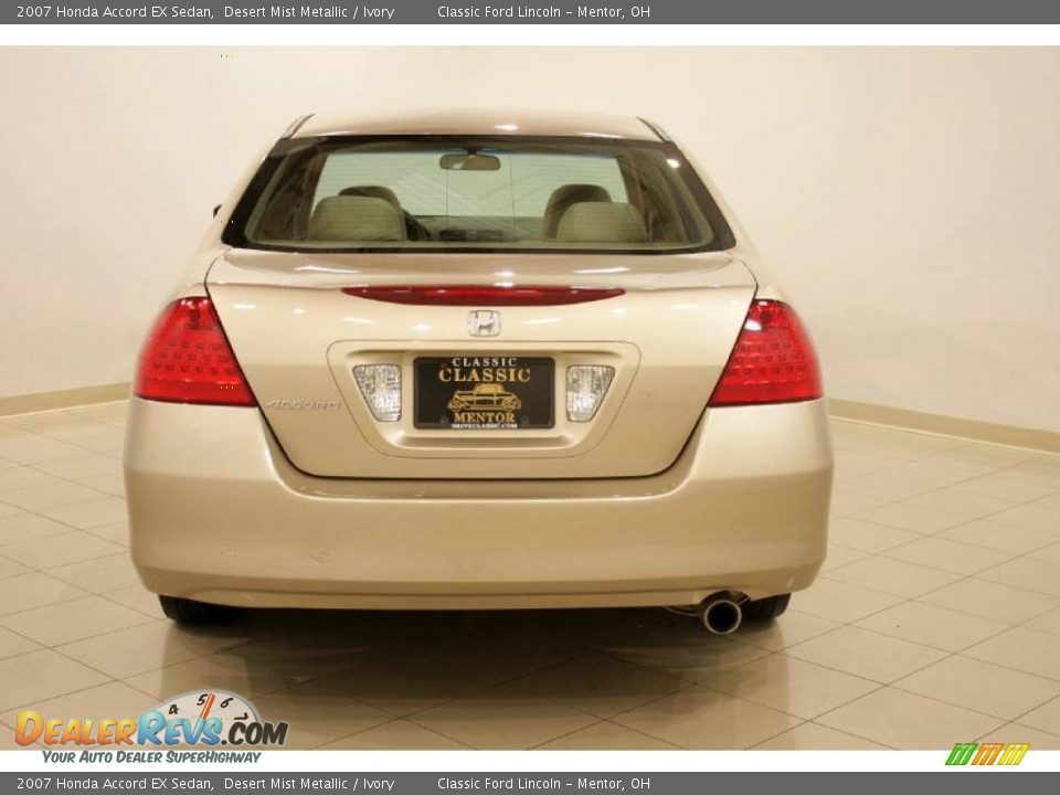 2007 Honda Accord EX Sedan Desert Mist Metallic / Ivory Photo #6