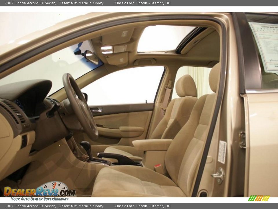2007 Honda Accord EX Sedan Desert Mist Metallic / Ivory Photo #9