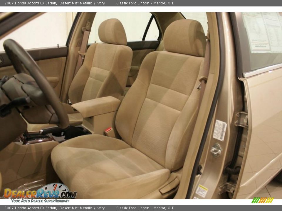 2007 Honda Accord EX Sedan Desert Mist Metallic / Ivory Photo #10