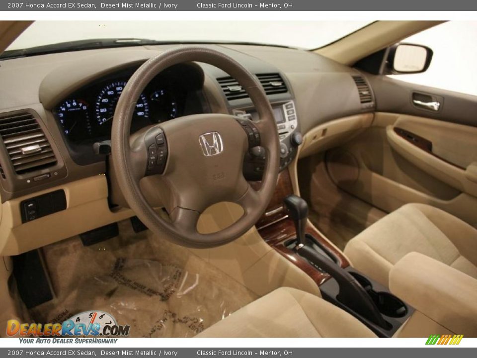 2007 Honda Accord EX Sedan Desert Mist Metallic / Ivory Photo #11