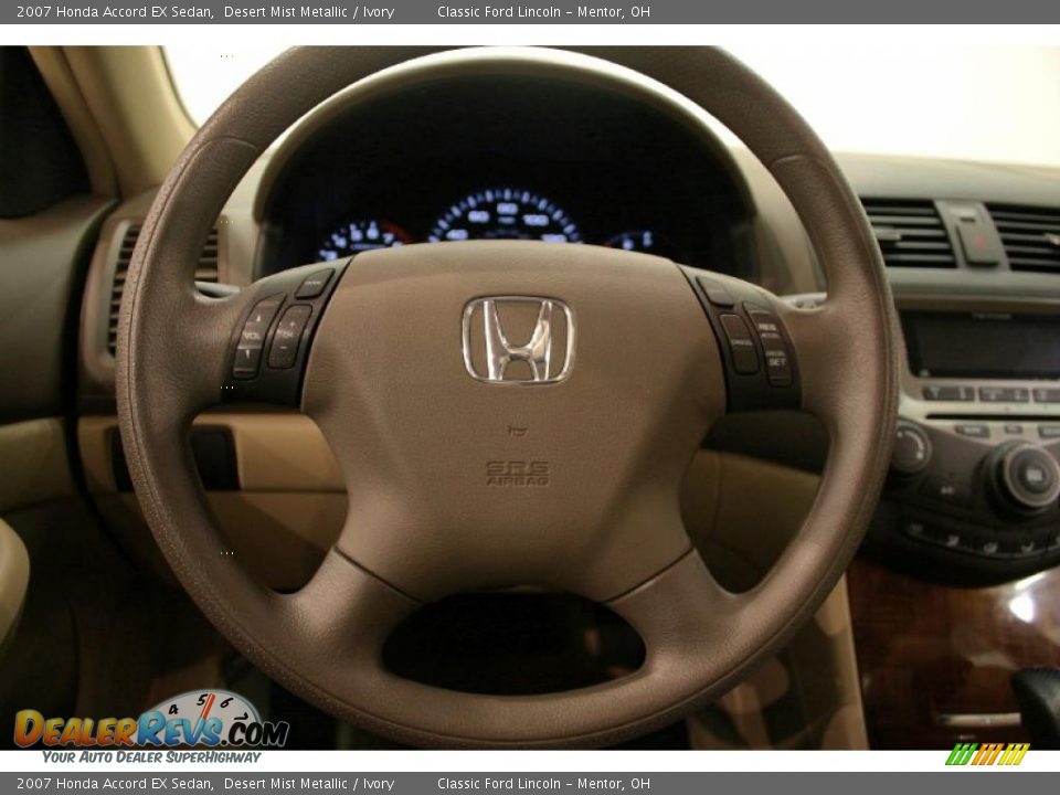 2007 Honda Accord EX Sedan Desert Mist Metallic / Ivory Photo #12