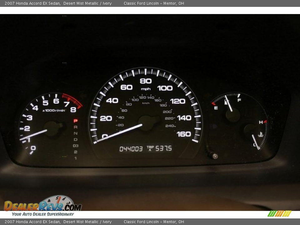 2007 Honda Accord EX Sedan Desert Mist Metallic / Ivory Photo #13