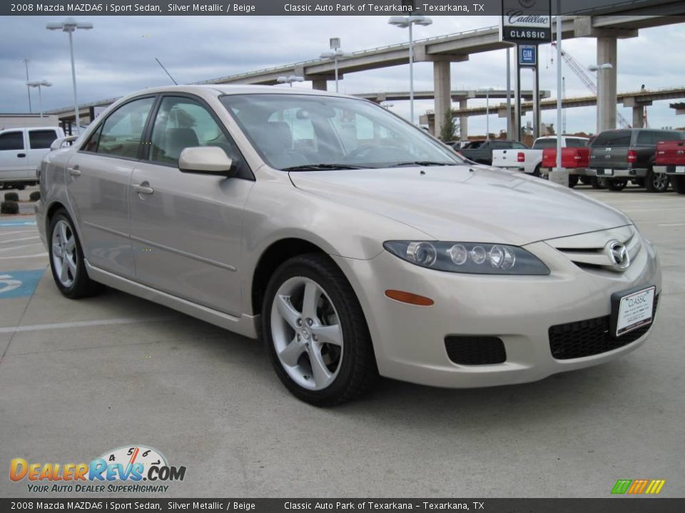 2008 Mazda MAZDA6 i Sport Sedan Silver Metallic / Beige Photo #2