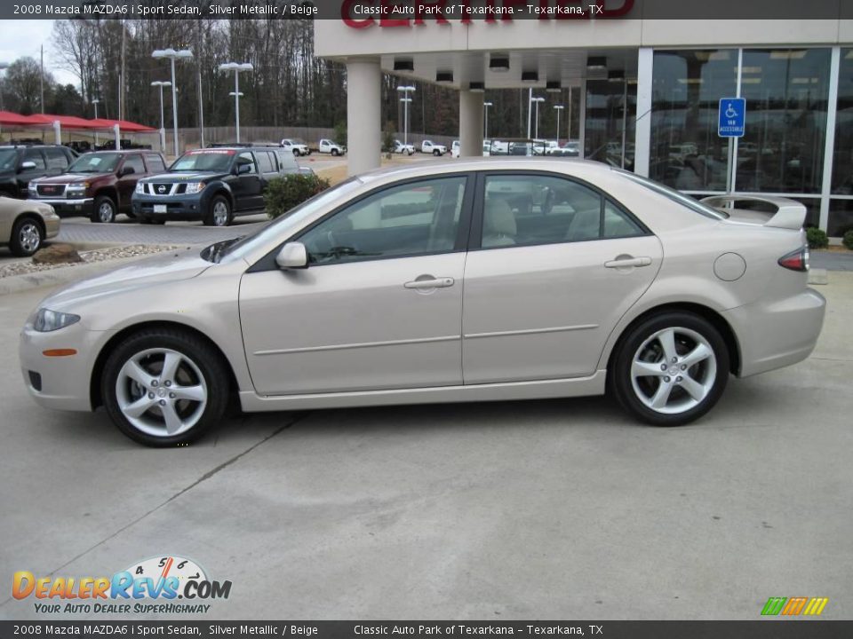 2008 Mazda MAZDA6 i Sport Sedan Silver Metallic / Beige Photo #3