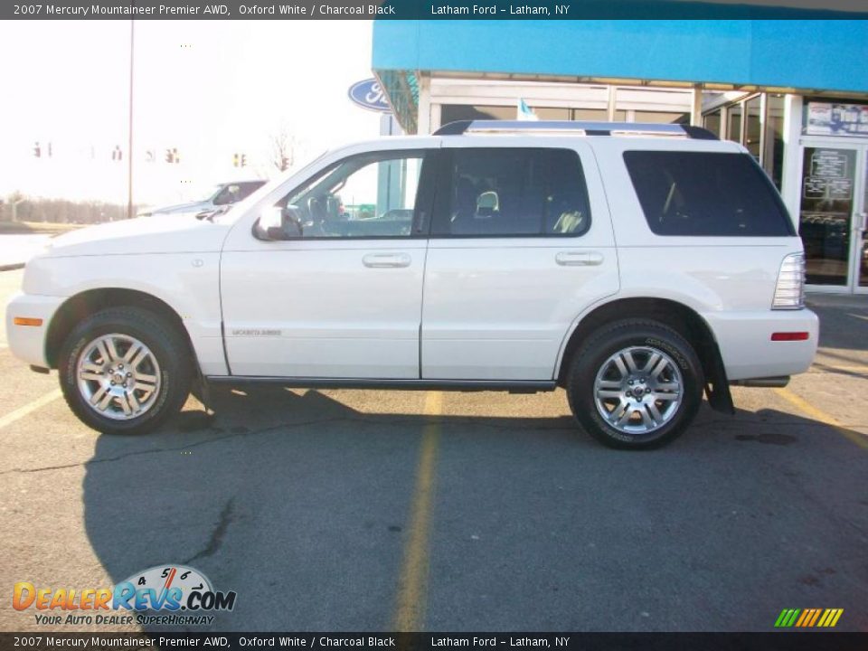 2007 Mercury Mountaineer Premier AWD Oxford White / Charcoal Black Photo #3