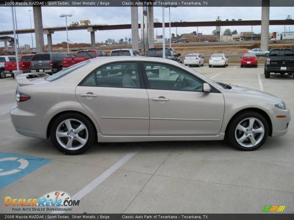 2008 Mazda MAZDA6 i Sport Sedan Silver Metallic / Beige Photo #4