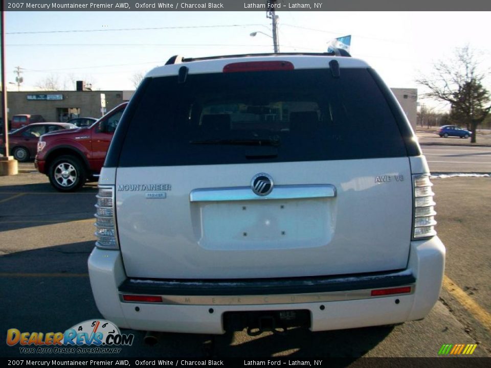 2007 Mercury Mountaineer Premier AWD Oxford White / Charcoal Black Photo #5