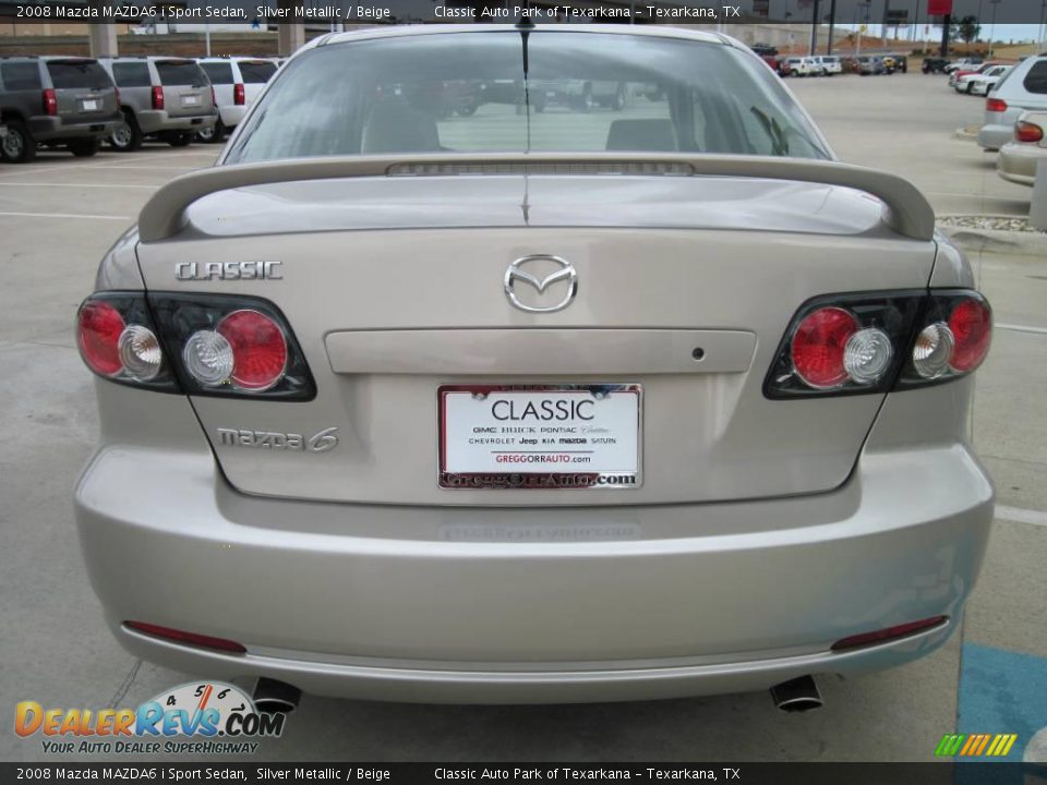2008 Mazda MAZDA6 i Sport Sedan Silver Metallic / Beige Photo #6
