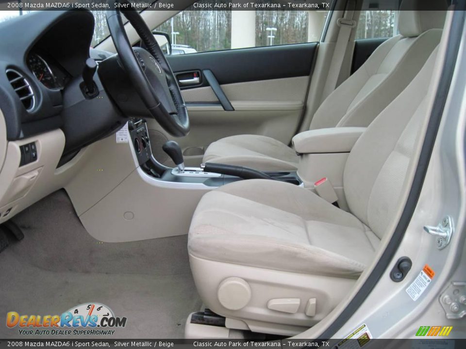 2008 Mazda MAZDA6 i Sport Sedan Silver Metallic / Beige Photo #9