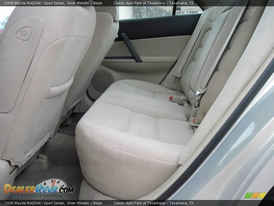 2008 Mazda MAZDA6 i Sport Sedan Silver Metallic / Beige Photo #10