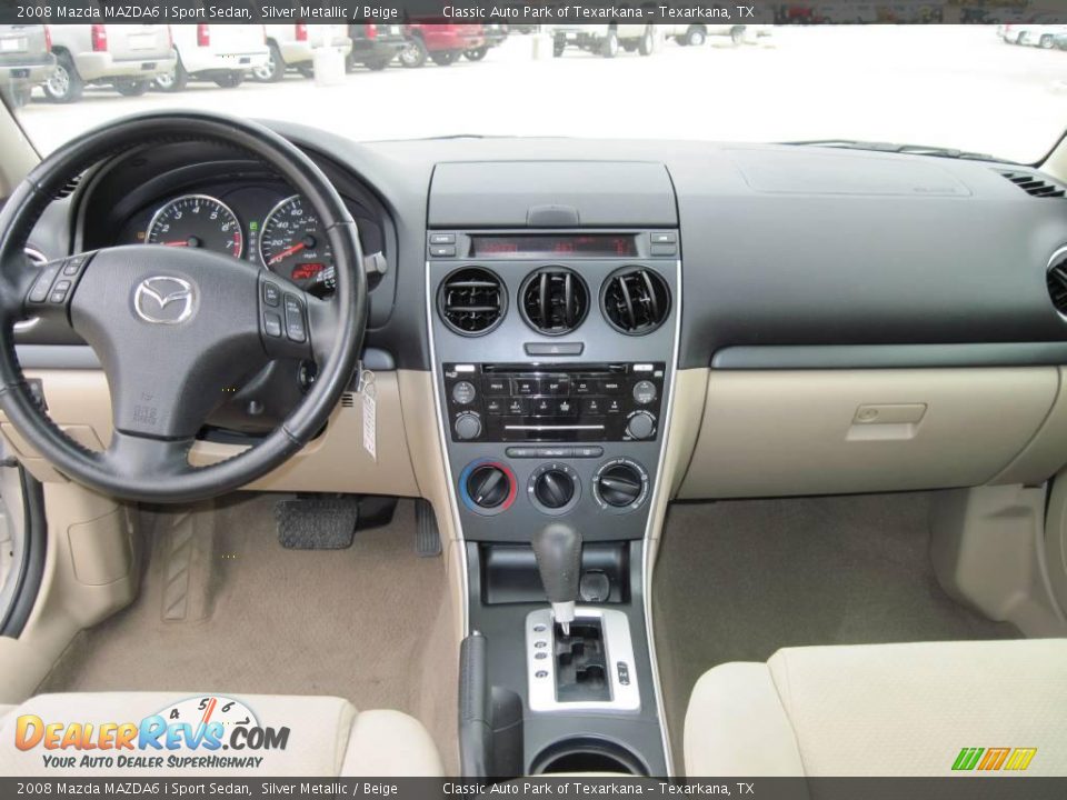 2008 Mazda MAZDA6 i Sport Sedan Silver Metallic / Beige Photo #11