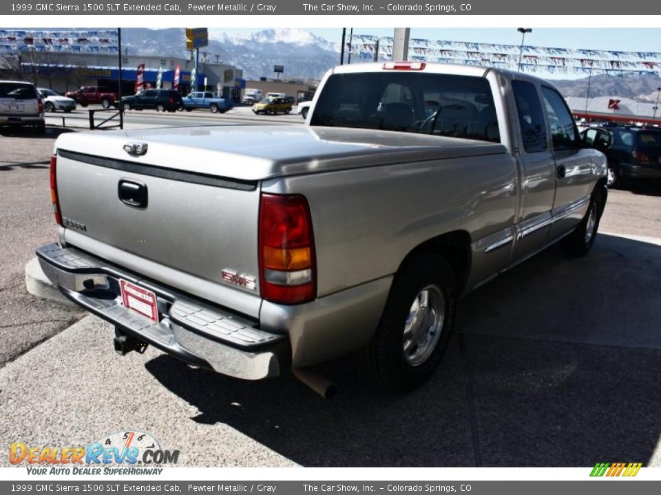 1999 GMC Sierra 1500 SLT Extended Cab Pewter Metallic / Gray Photo #3