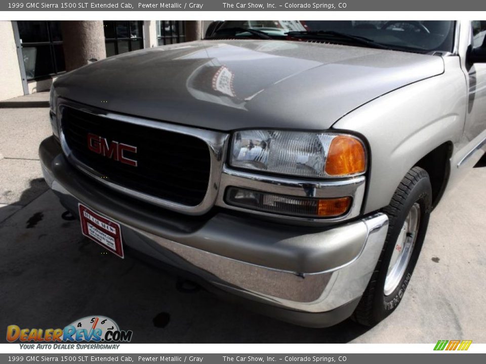 1999 GMC Sierra 1500 SLT Extended Cab Pewter Metallic / Gray Photo #13